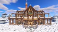 Winter mansions fit perfectly with snowy mountain peaks (Image via Mojang || ToxicKailey/YouTube)